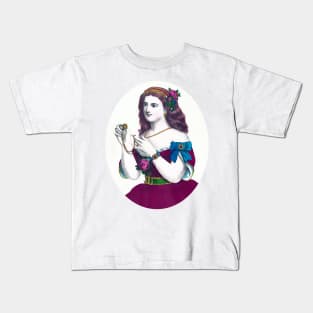 Pretty gypsy girl with jewels and mystery Kids T-Shirt